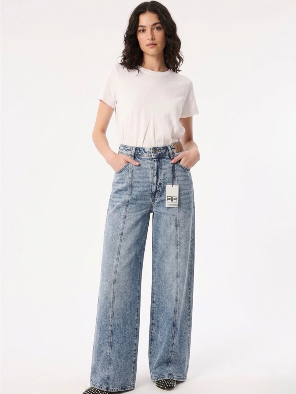 Robert Rodriguez Light Blue Wide-Leg Jeans